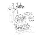 GE TBX22PCXCLAA shelf parts diagram