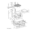 GE TBX22PRYARAA shelf parts diagram