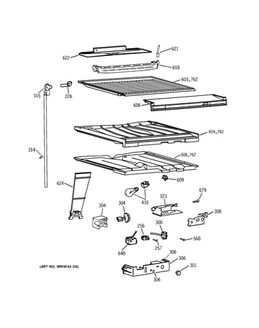 Compartment separator parts