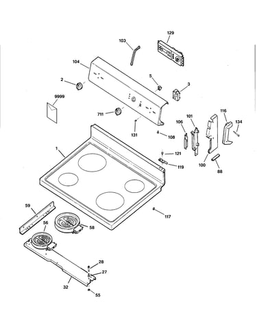 Control panel & cooktop