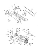 Backsplash, blower & motor assembly