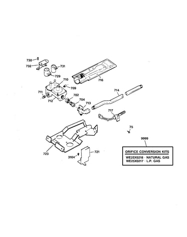 Gas valve & burner assembly
