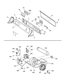 Backsplash, blower & motor assembly