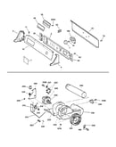 Backsplash, blower & motor assembly