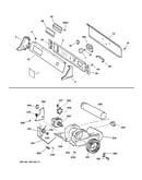 Backsplash, blower & motor assembly