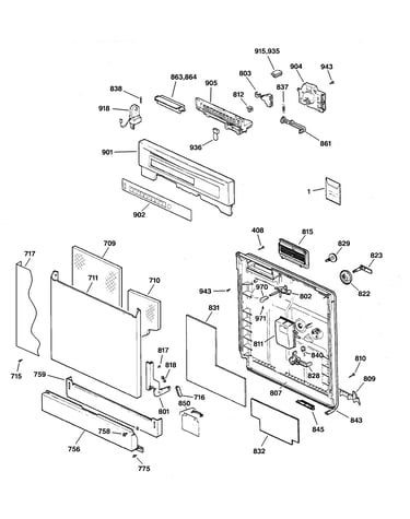 Escutcheon & door assembly