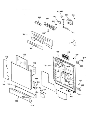 Escutcheon & door assembly