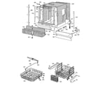 GE ZBD6605G00SS basket & wrap assembly diagram