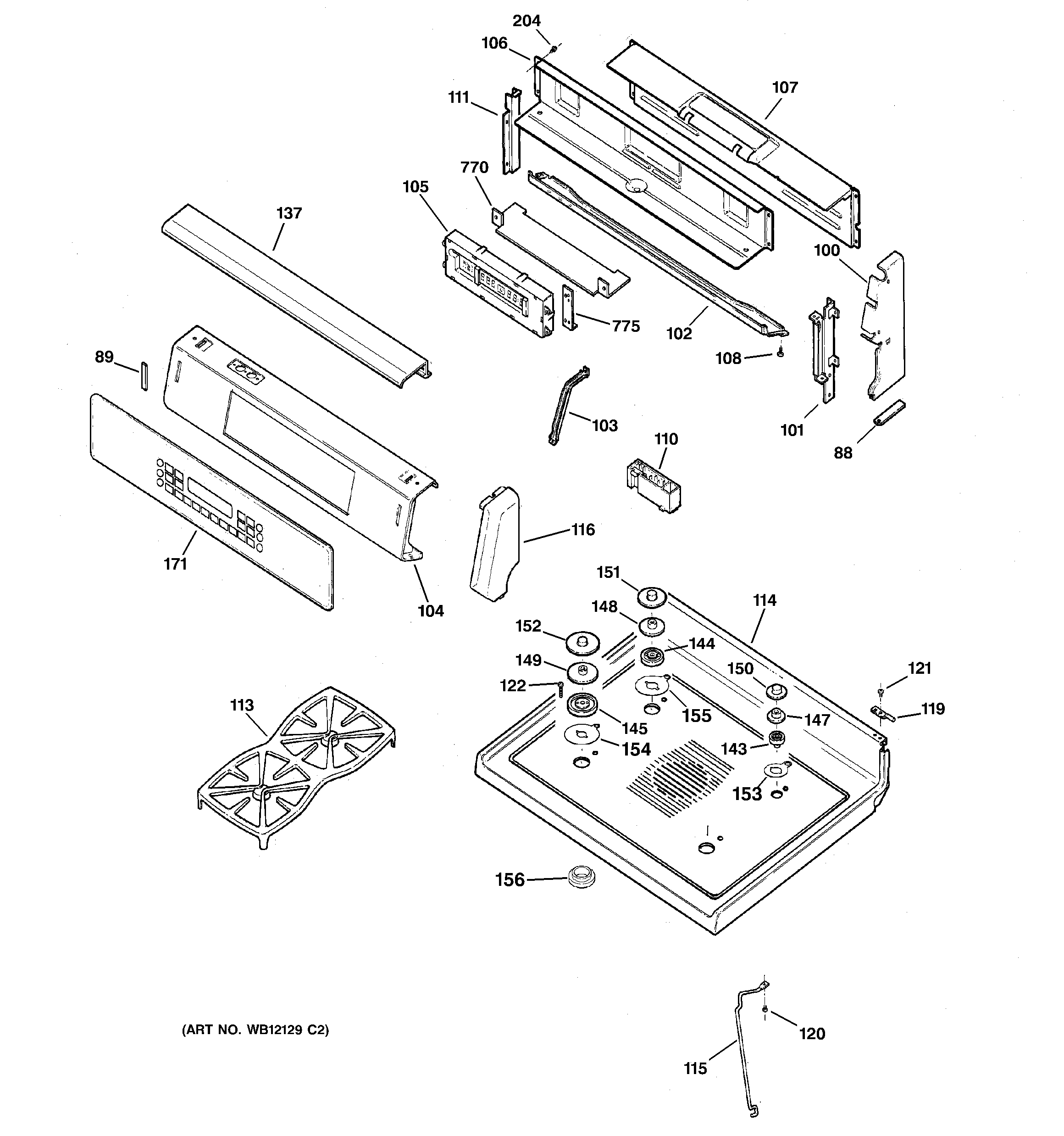 CONTROL PANEL & COOKTOP