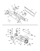 Backsplash, blower & motor assembly