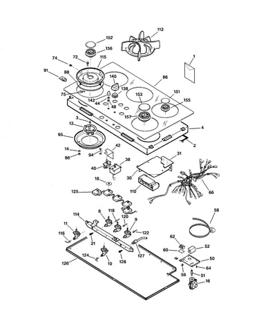 Controls, cooktop & burner