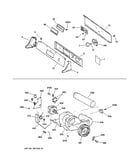 Backsplash, blower & motor assembly