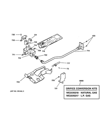 Gas valve & burner assembly
