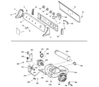 Hotpoint NWXR473ET5WB backsplash, blower & motor assembly diagram