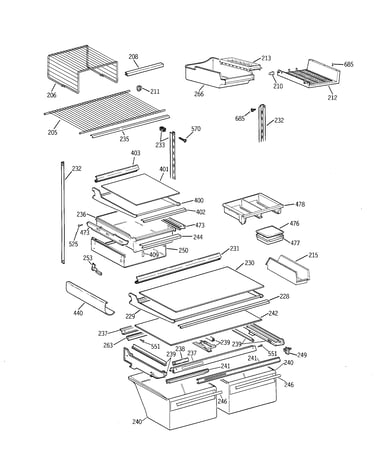Shelf parts