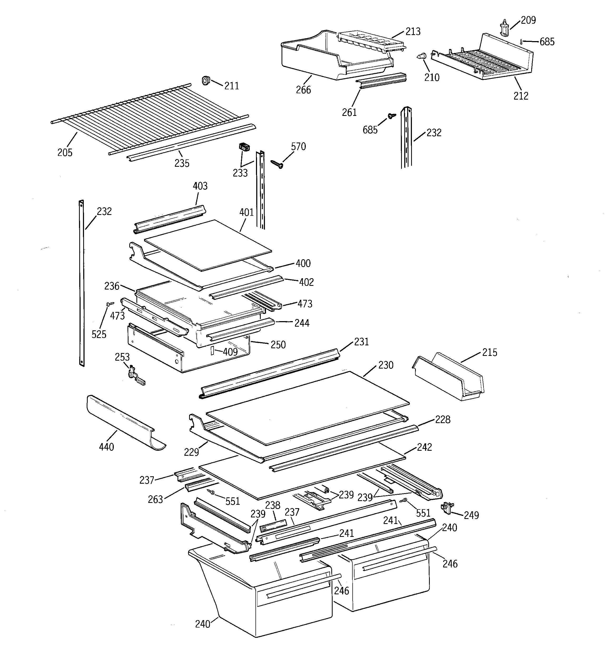 Shelf parts
