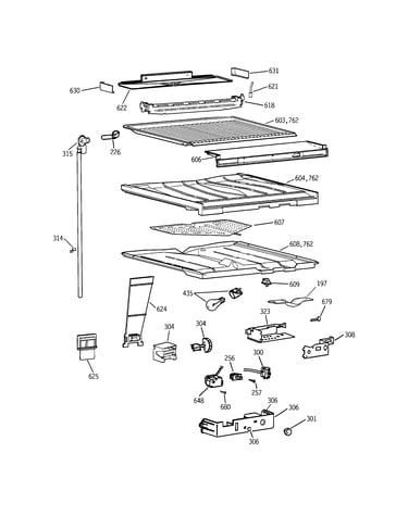 Compartment separator parts