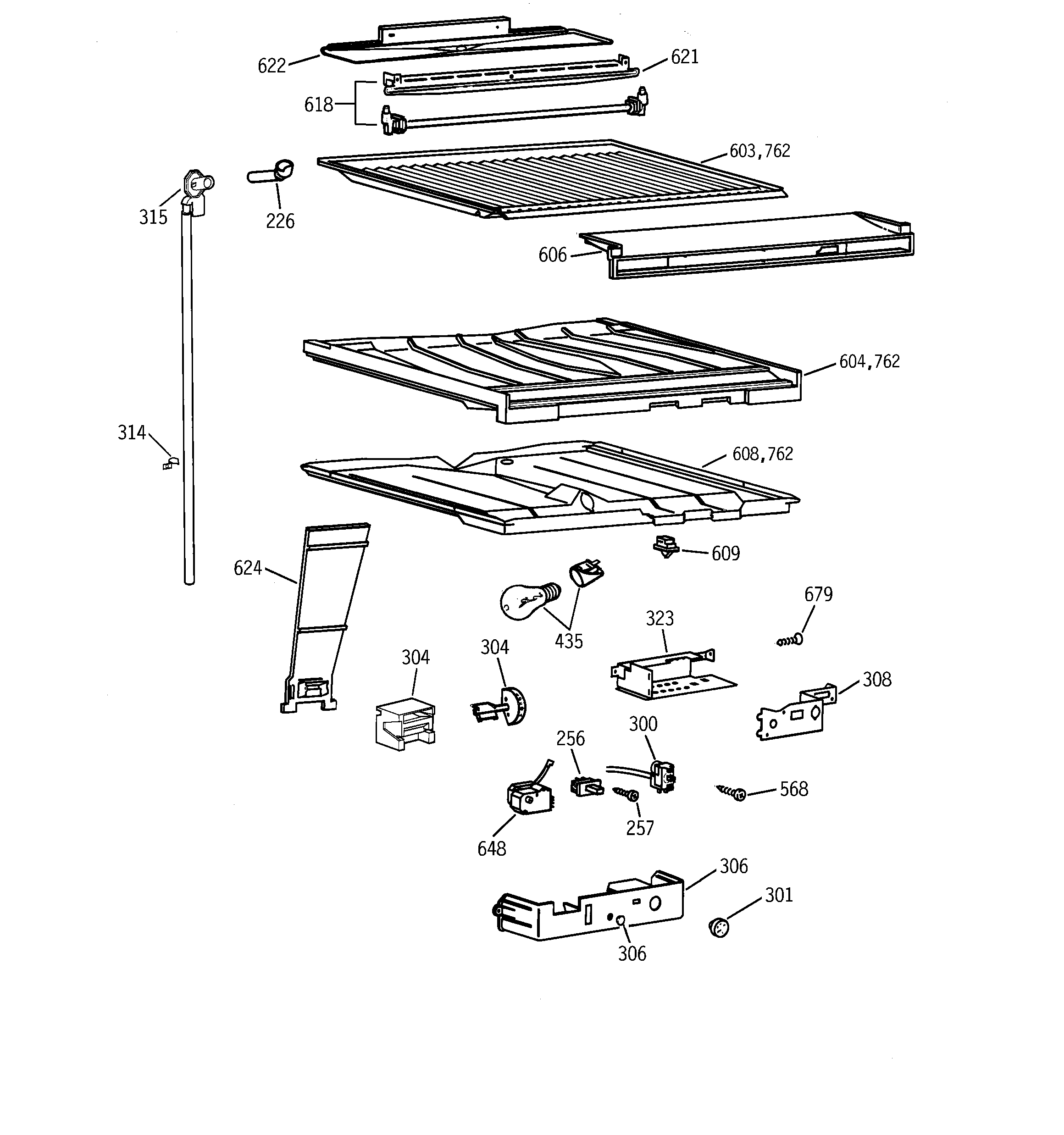 Compartment separator parts