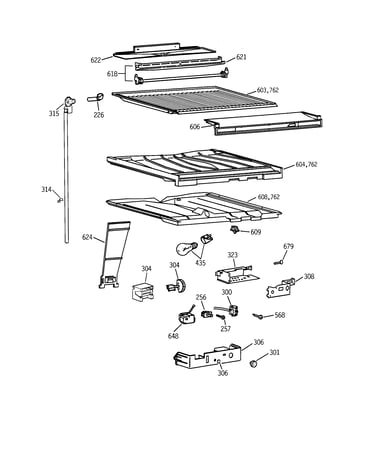Compartment separator parts