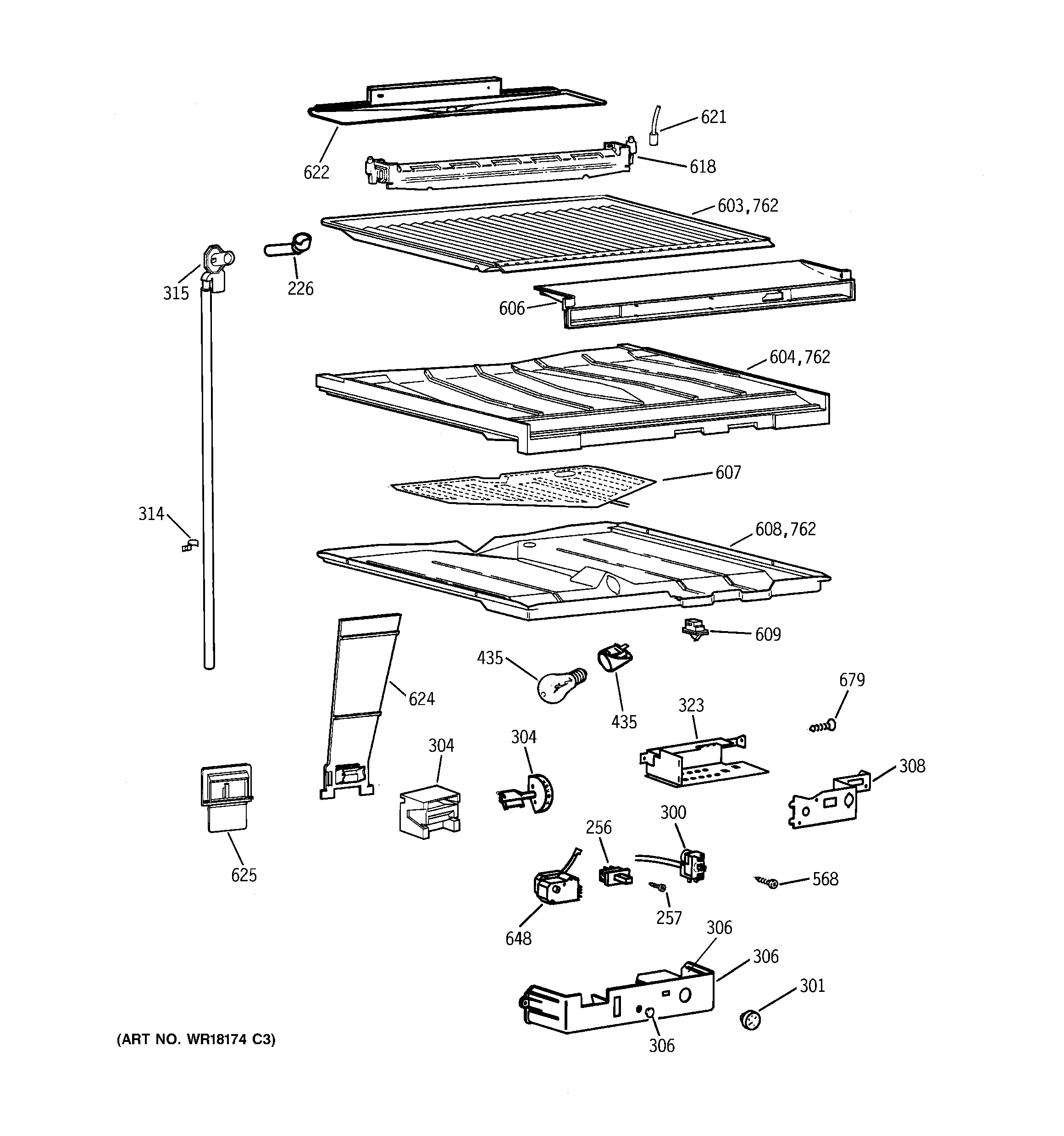 Compartment separator parts