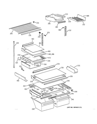 Shelf parts