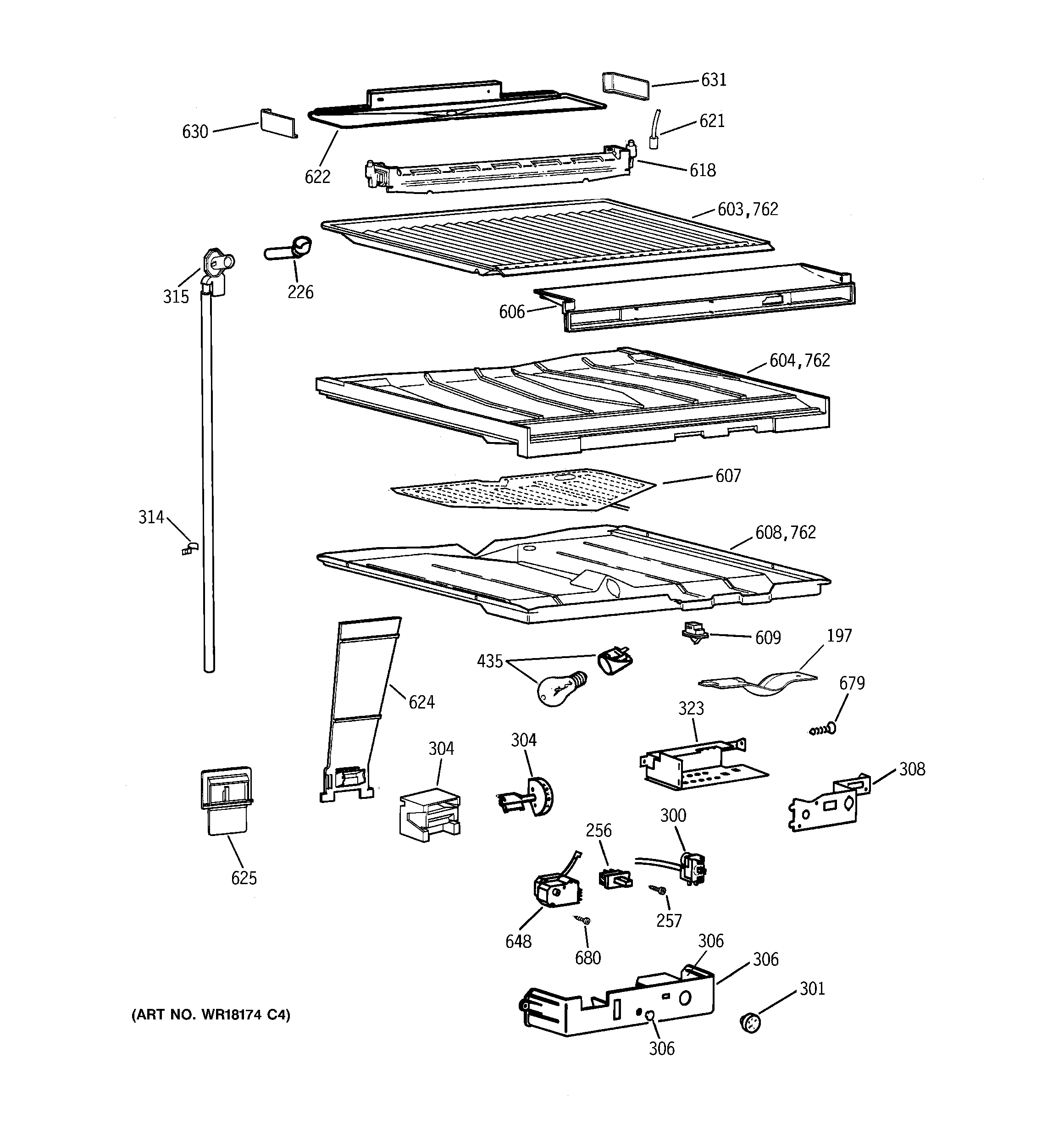 Compartment separator parts