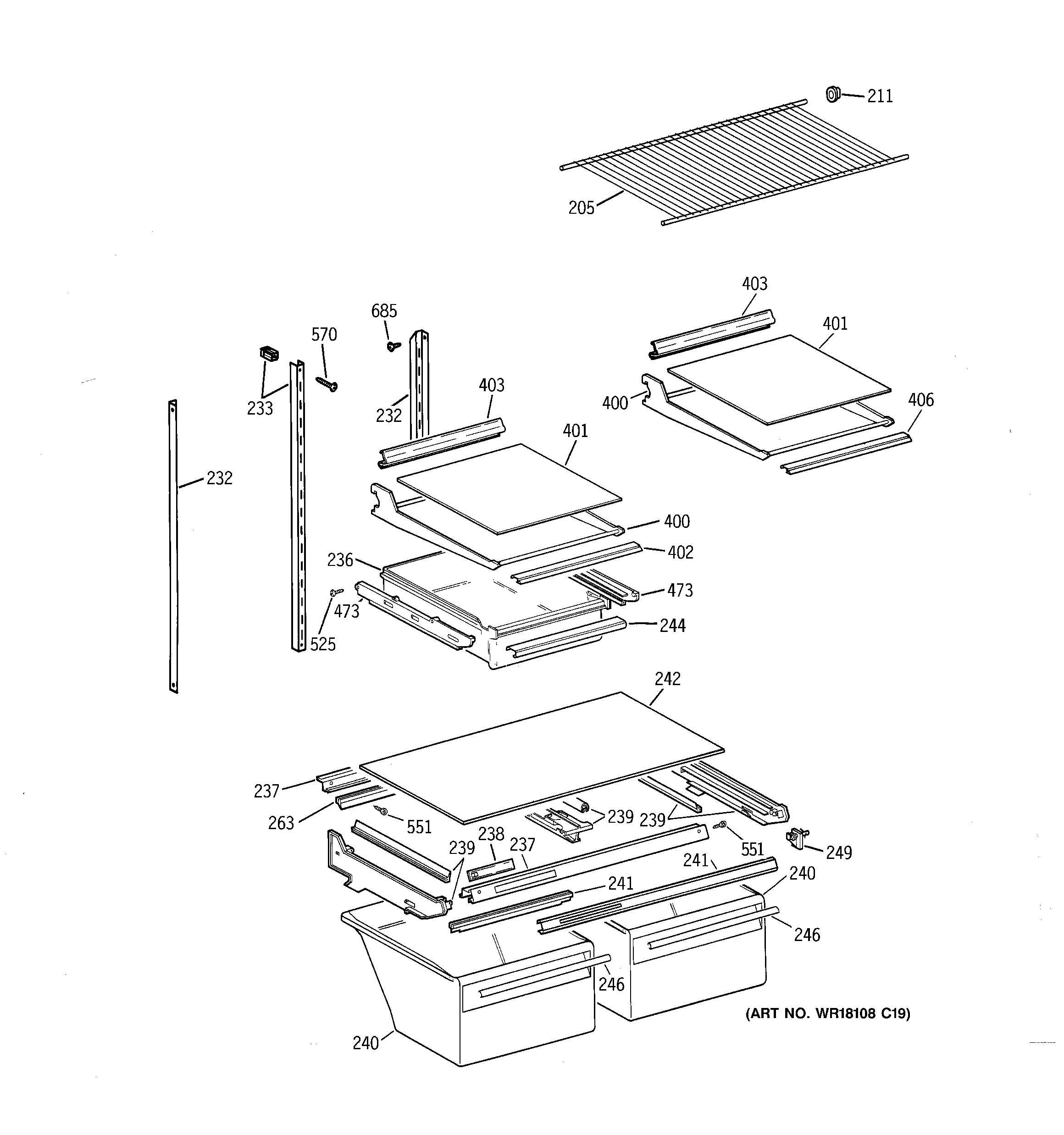 Shelf parts