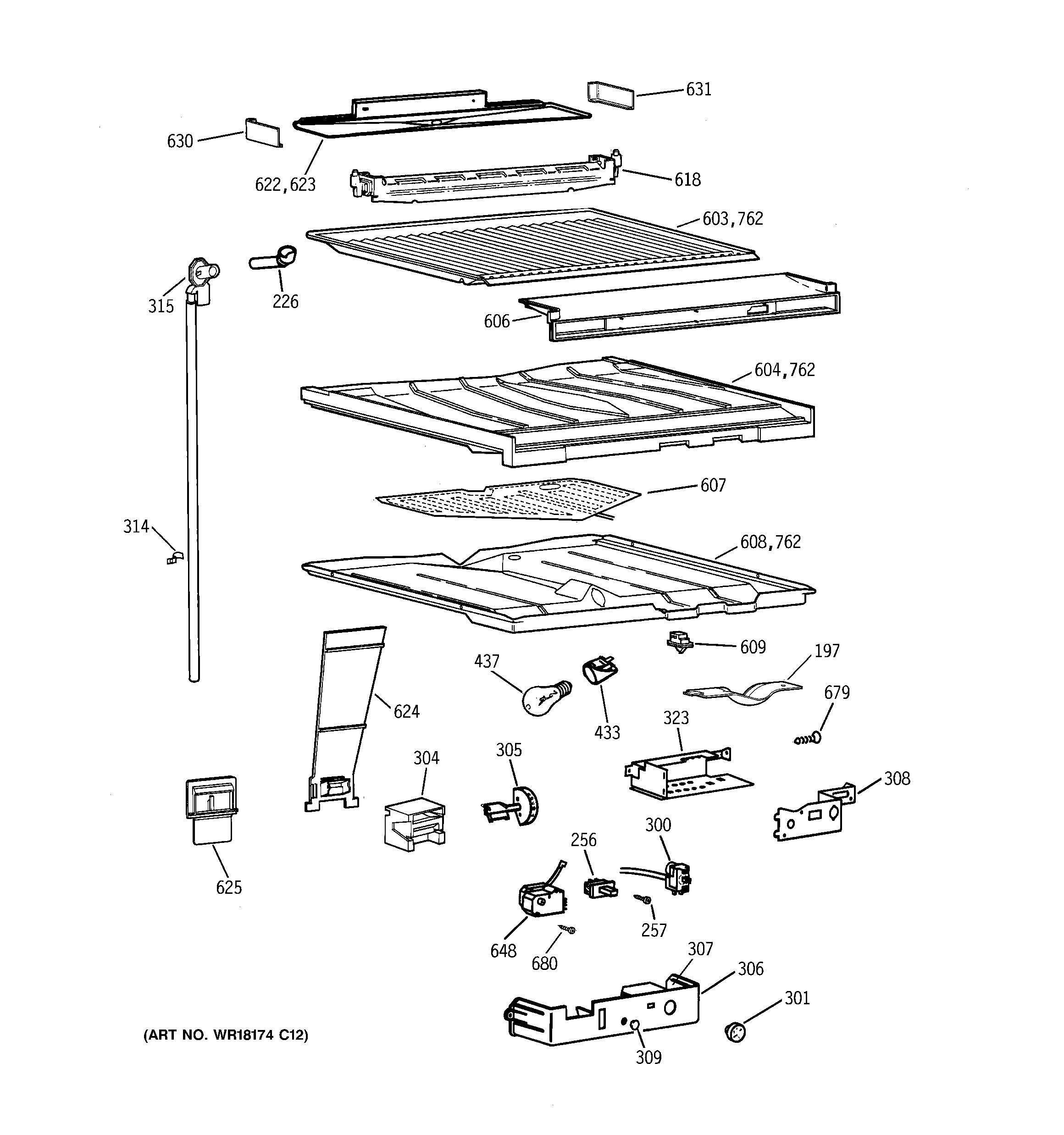 Compartment separator parts