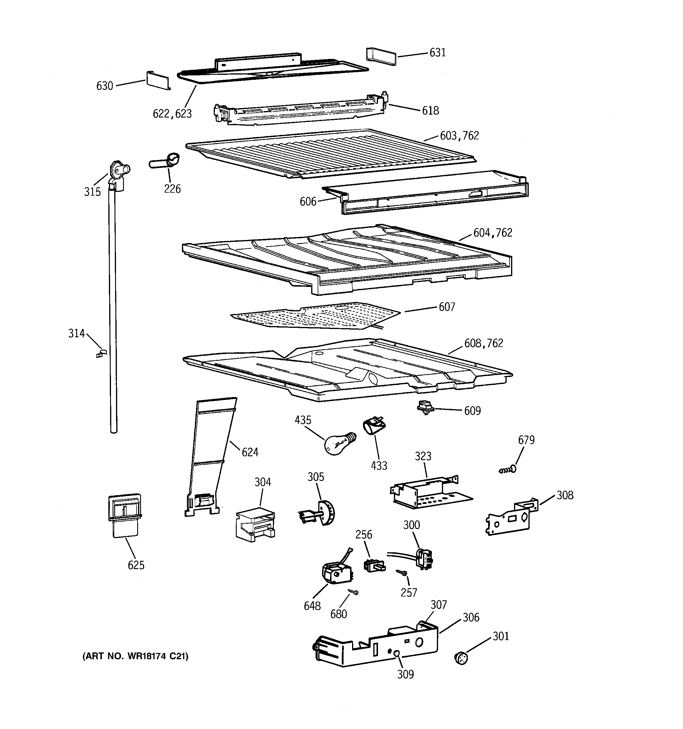 Compartment separator parts