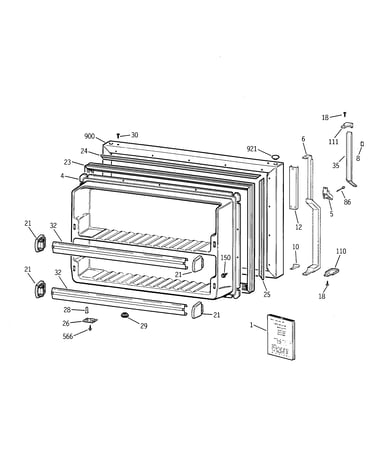 Freezer door
