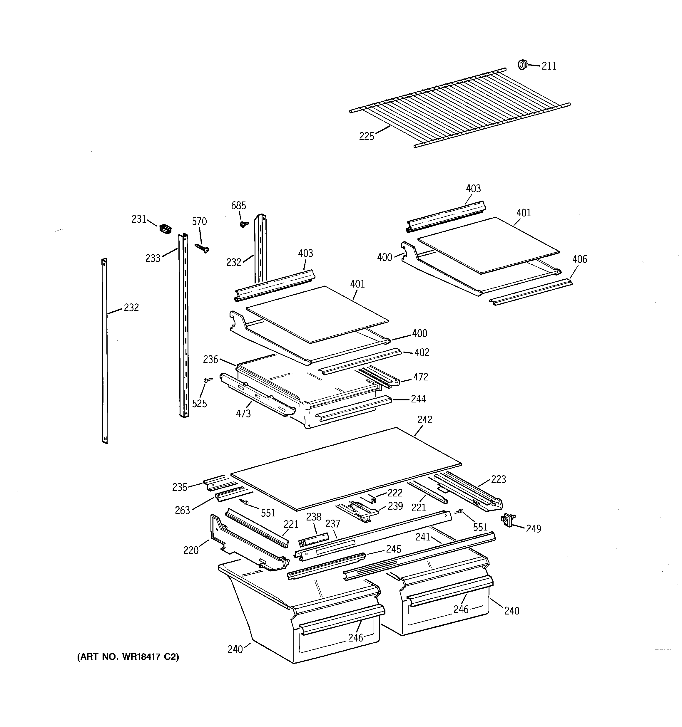 Shelf parts