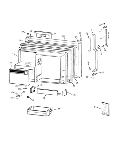Freezer door