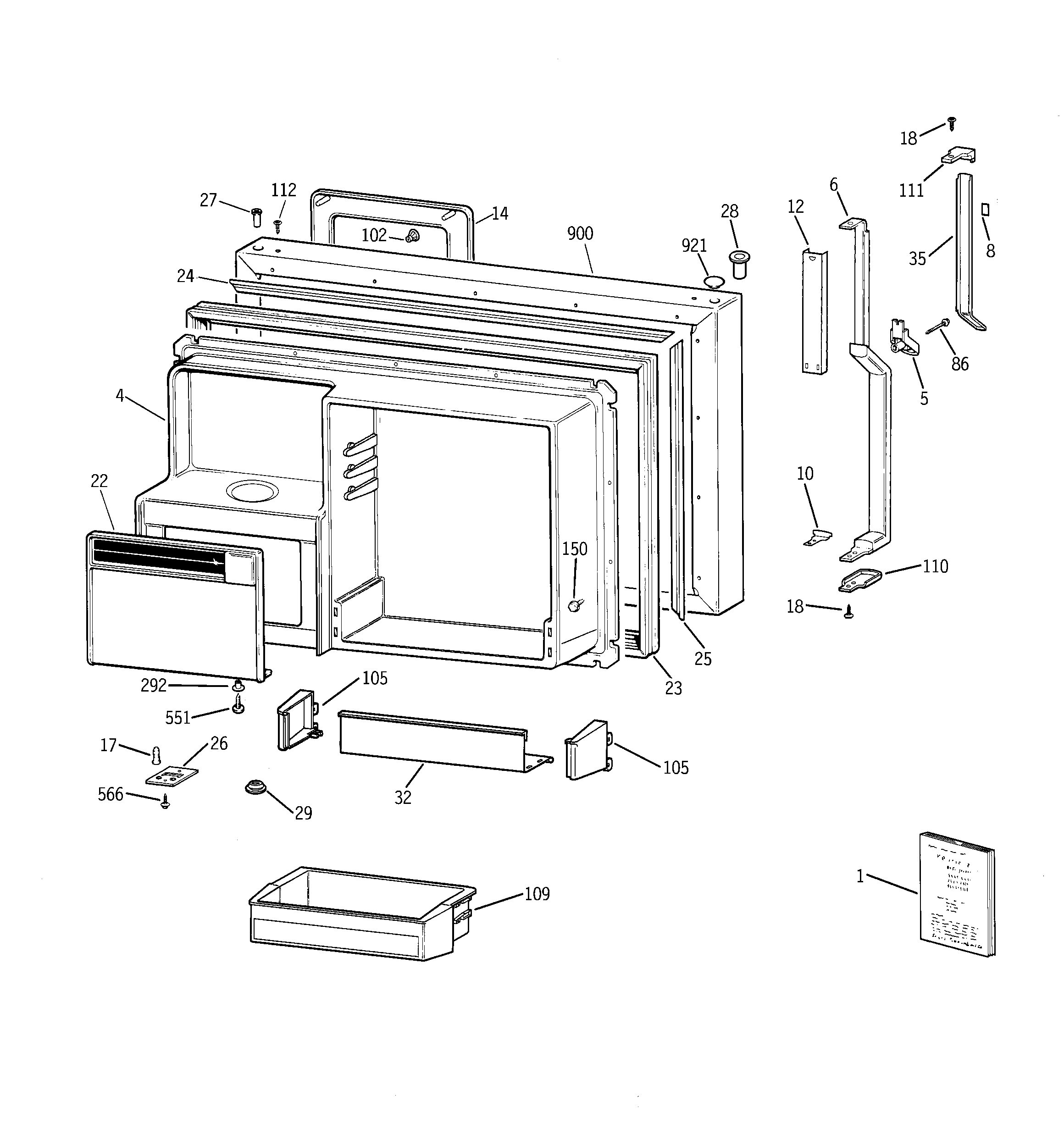 Freezer door