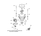 GE WJSR1070A1CC suspension, pump & drive components diagram