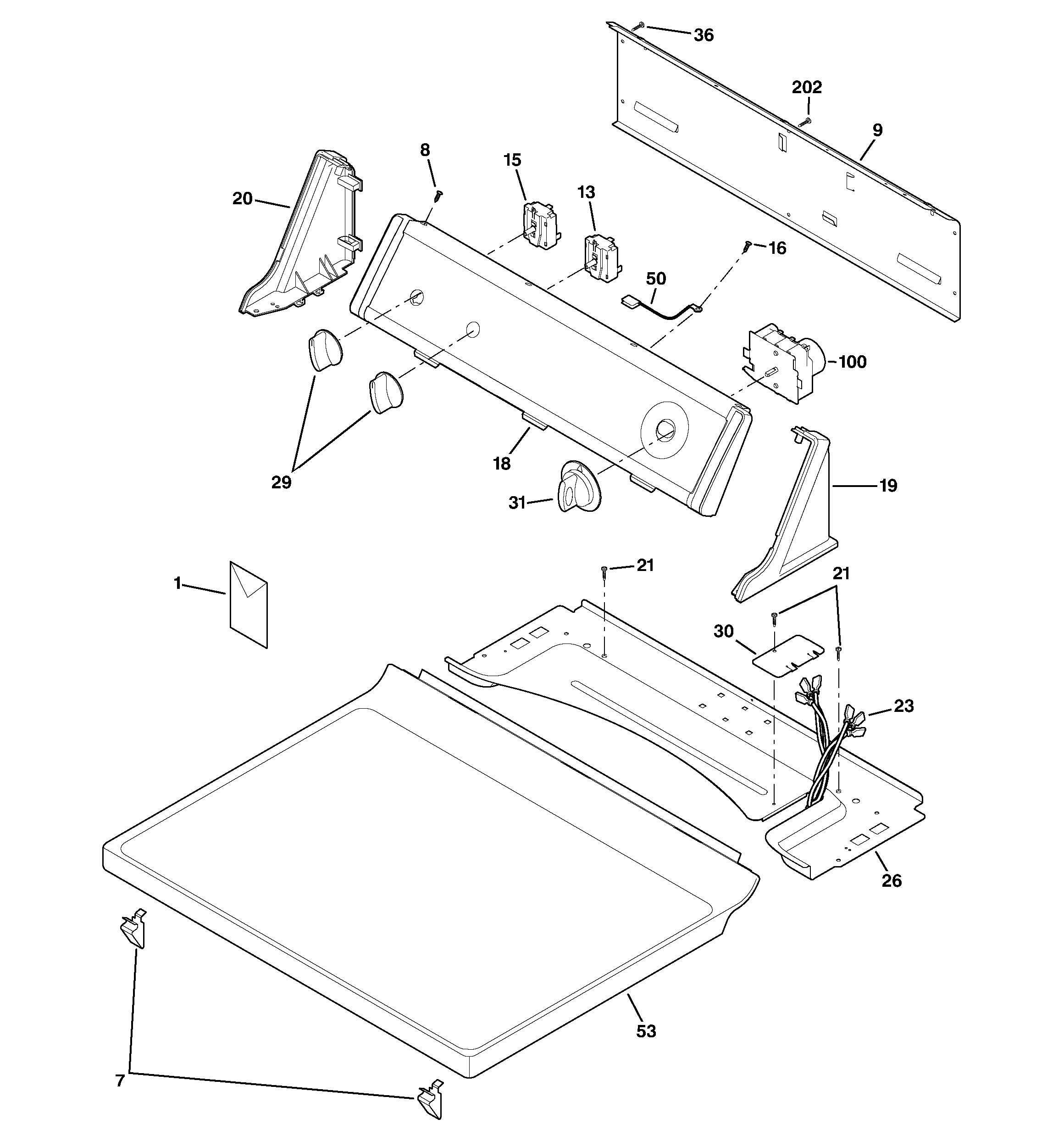 CONTROLS & TOP PANEL