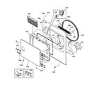 GE DCB330EB0KC front panel & lint filter diagram