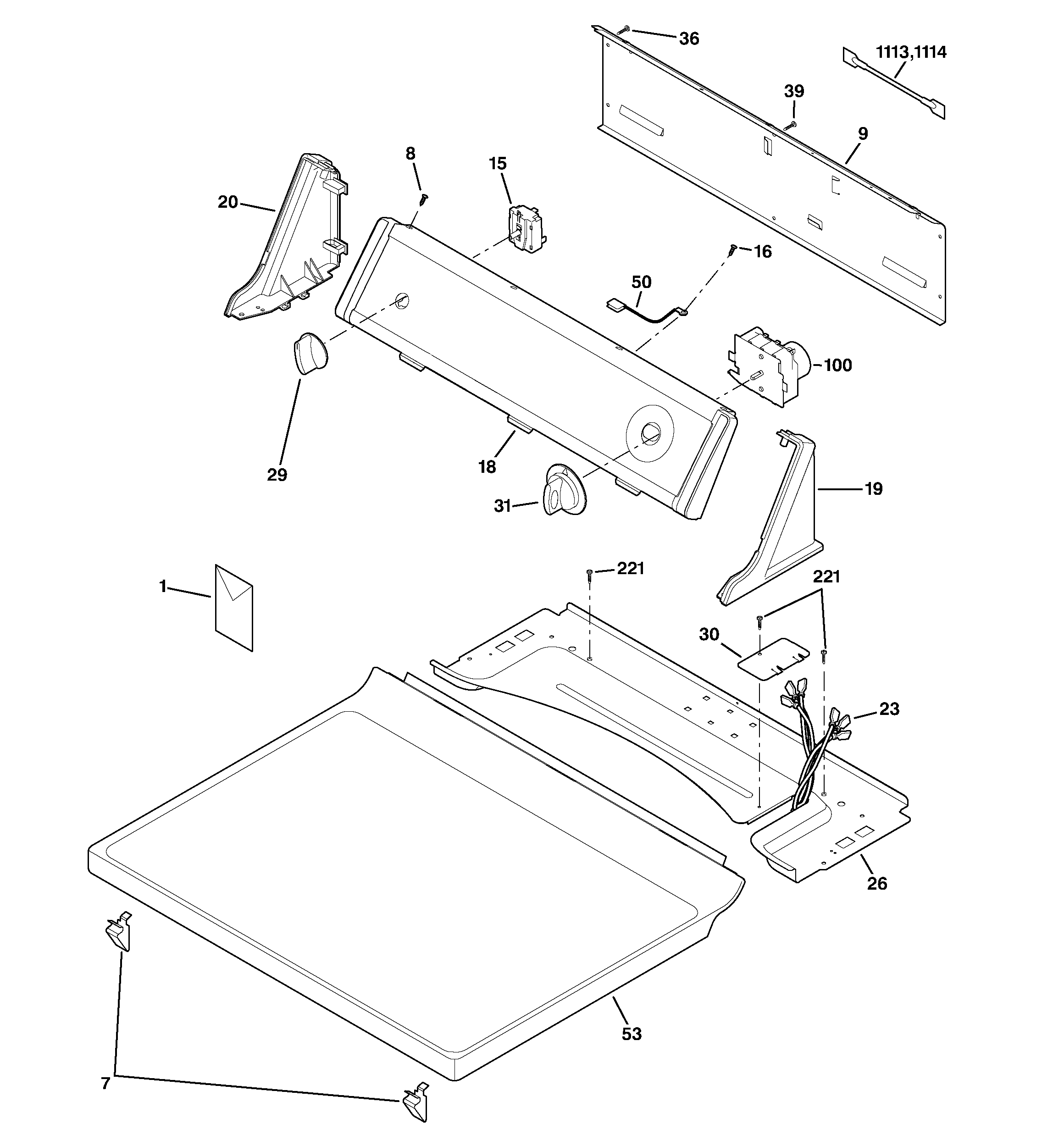 CONTROLS & TOP PANEL