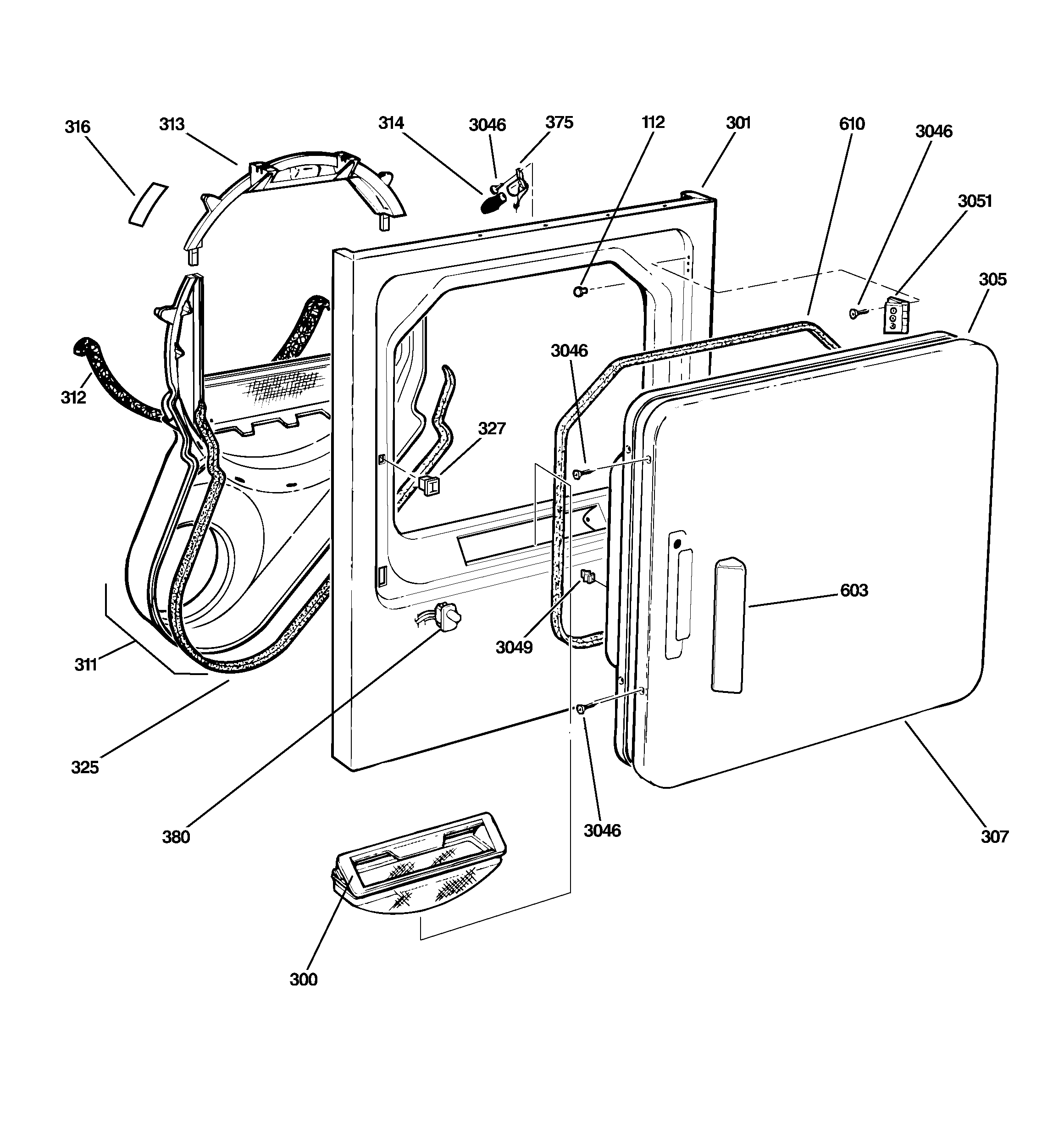 Front panel & door