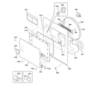 GE DBR453GA0WW front panel & lint filter diagram