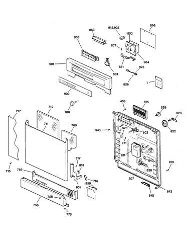 Escutcheon & door assembly