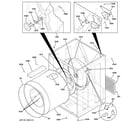 GE DBL333EA1CC cabinet & drum diagram
