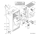 GE GTS18DCMCRAA freezer section diagram