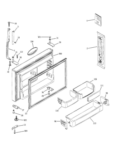 Freezer door