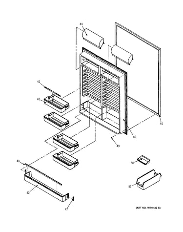 Refrigerator door (interior)