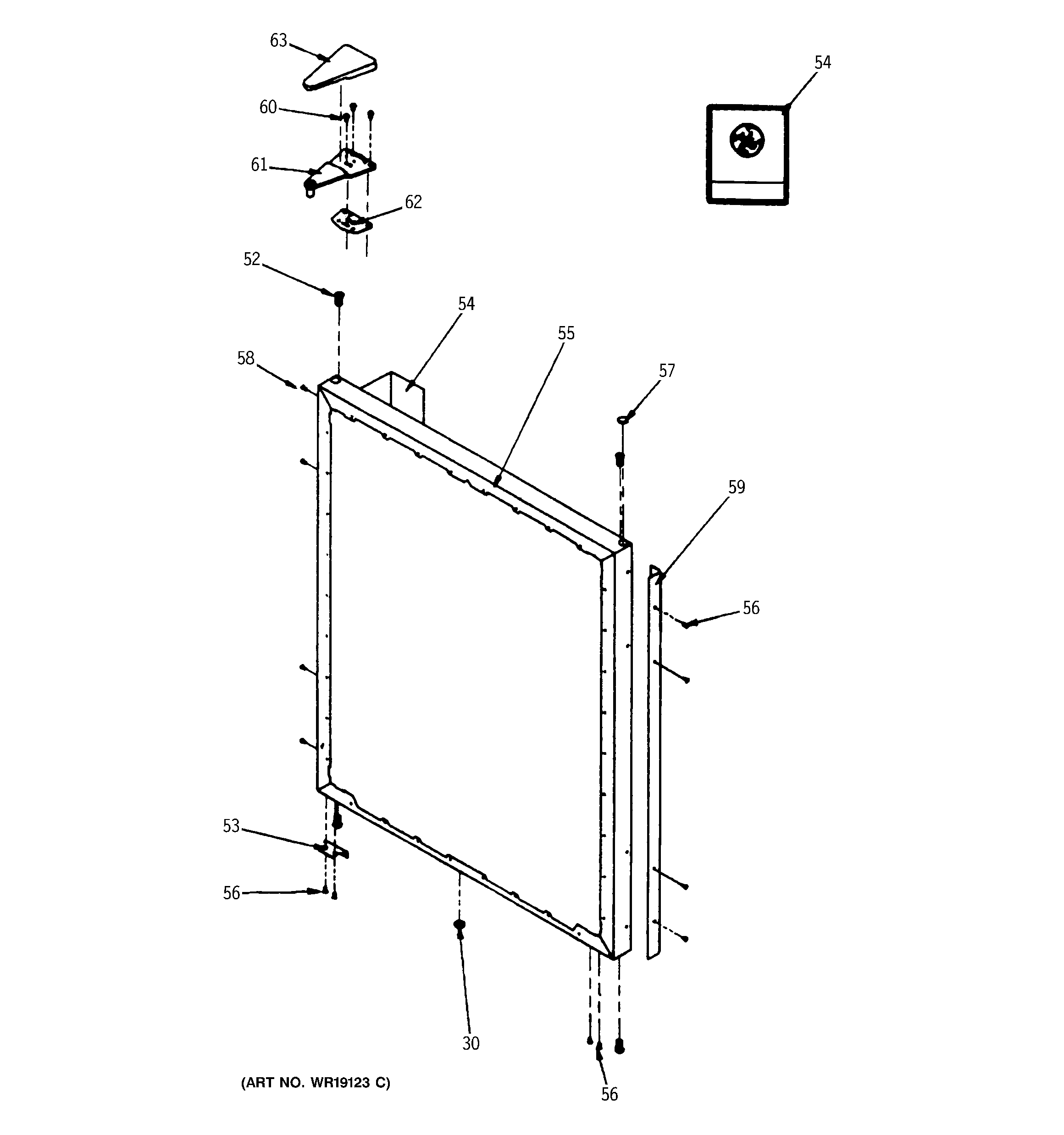 Refrigerator door (exterior)