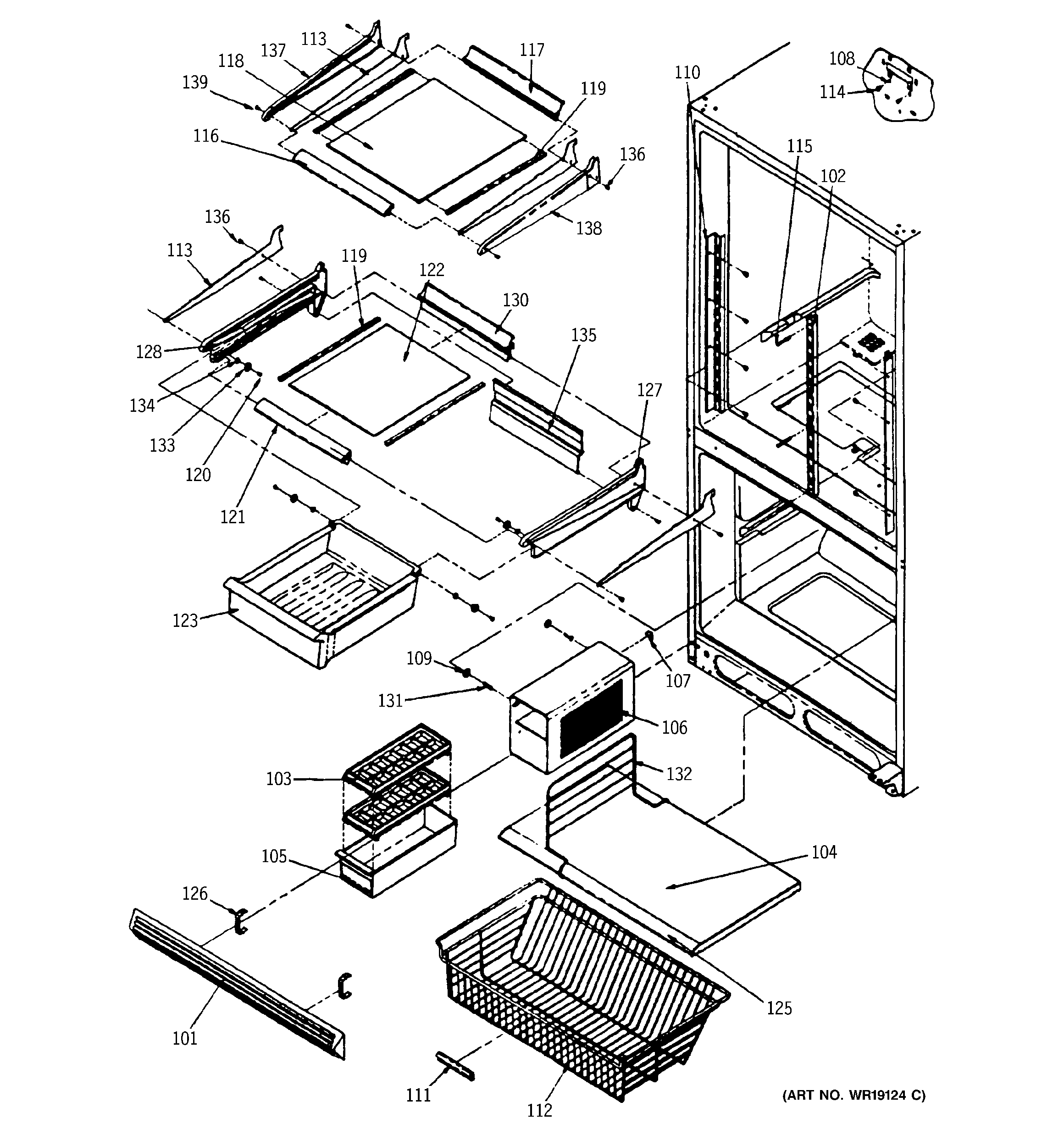 Cabinet shelving