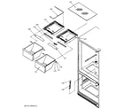 GE TCX22ZASBRAD cabinet shelving diagram