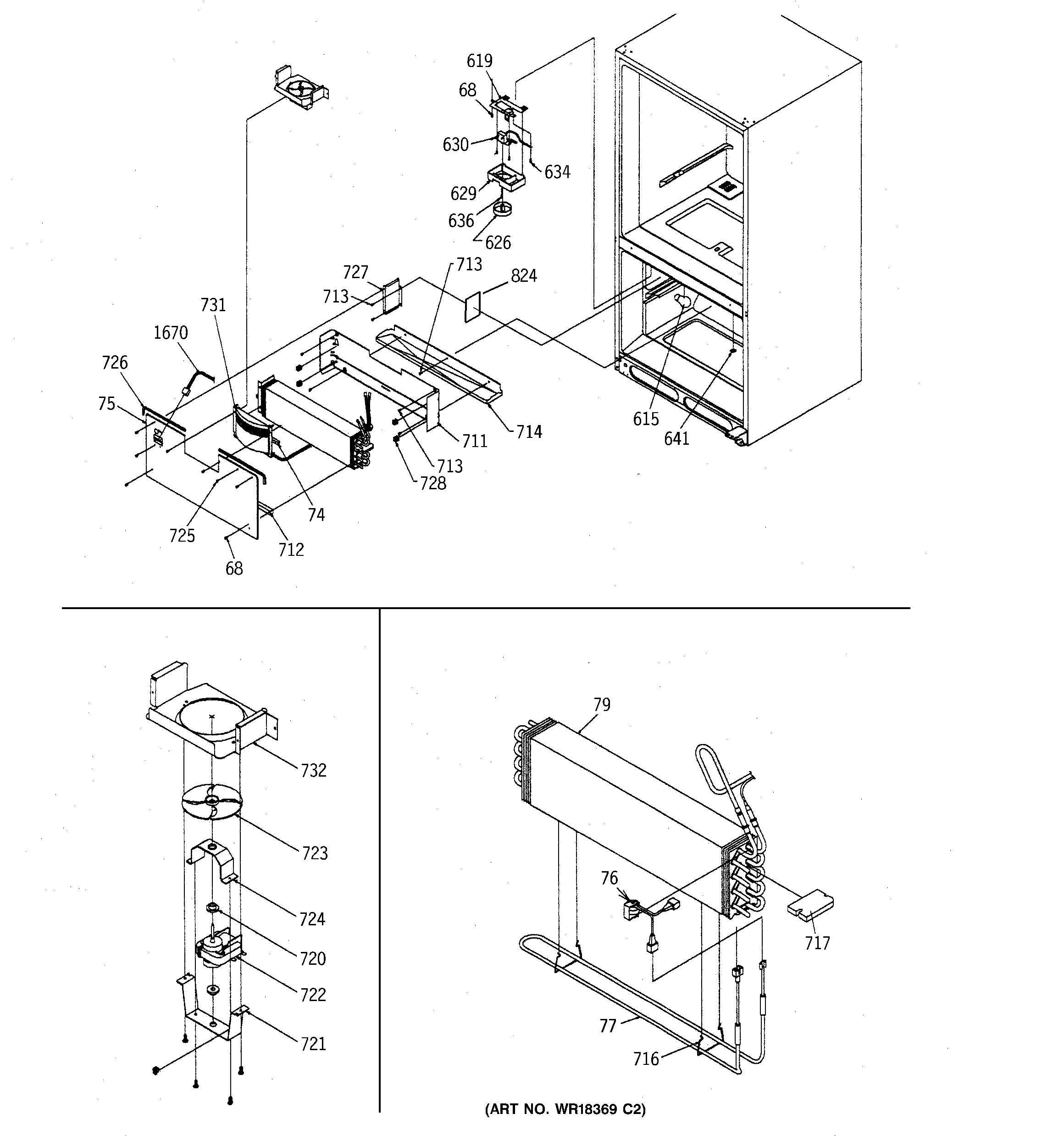 Evaporator & freezer control assemb