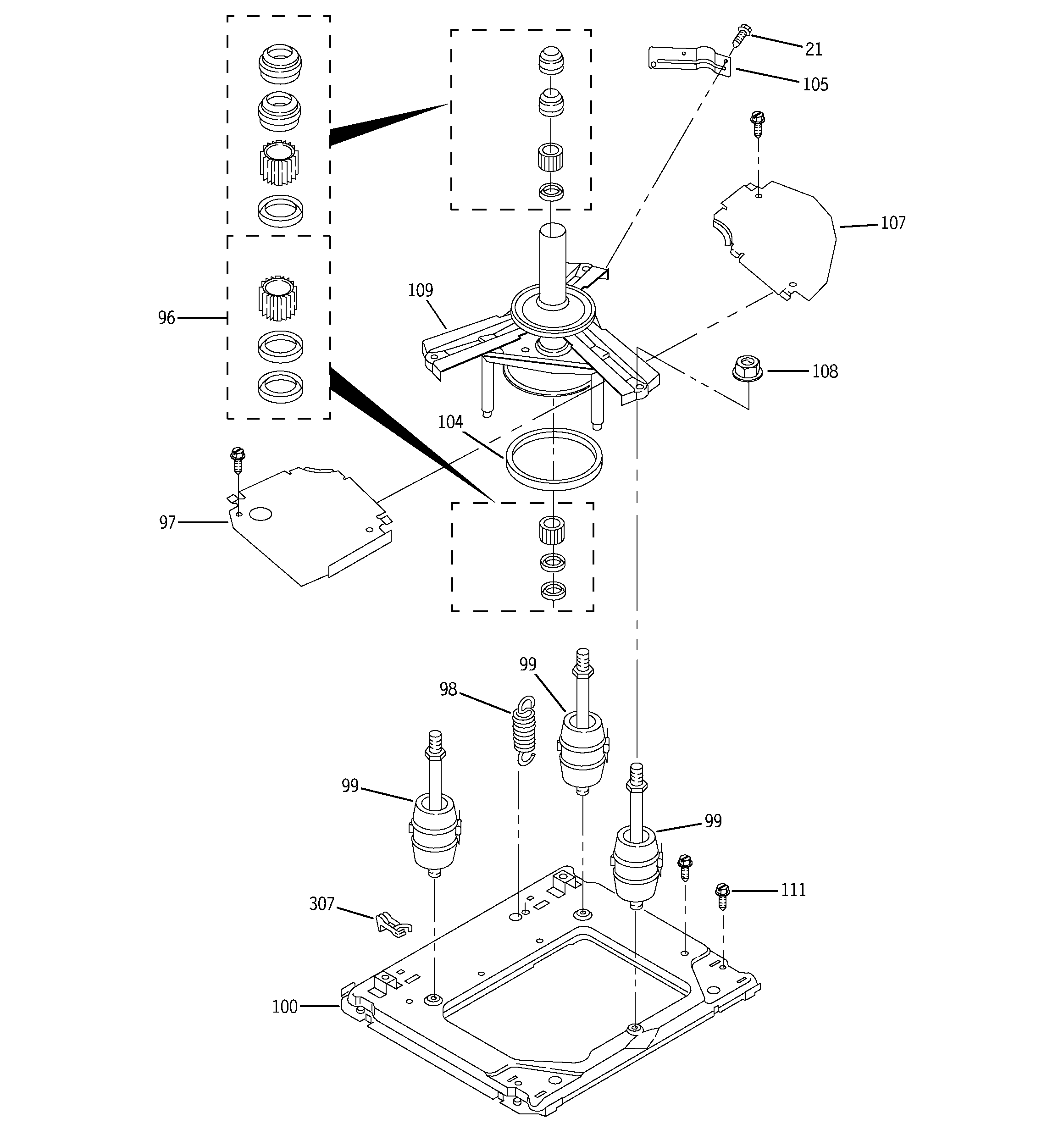 Machine base parts