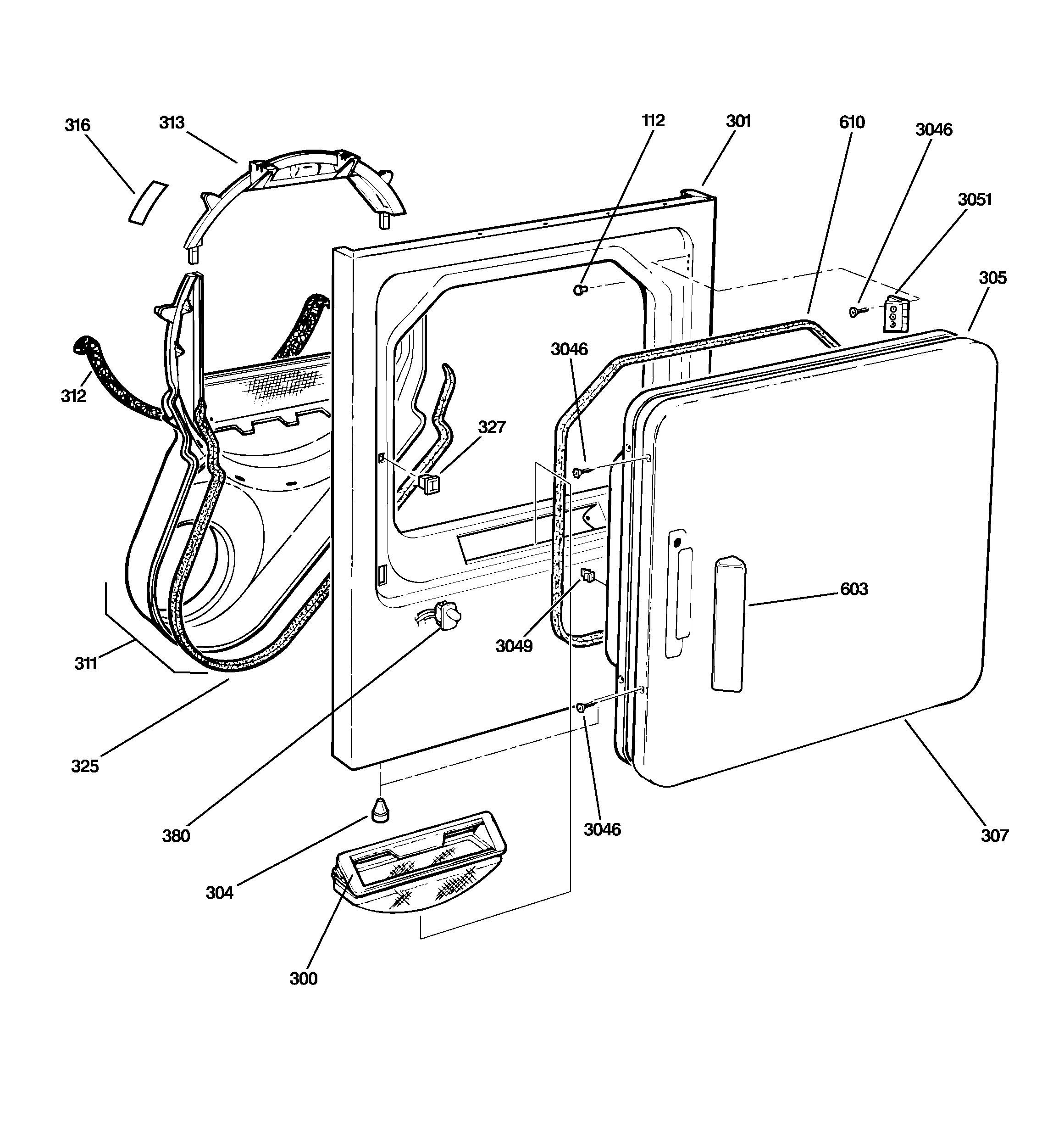 Front panel & door
